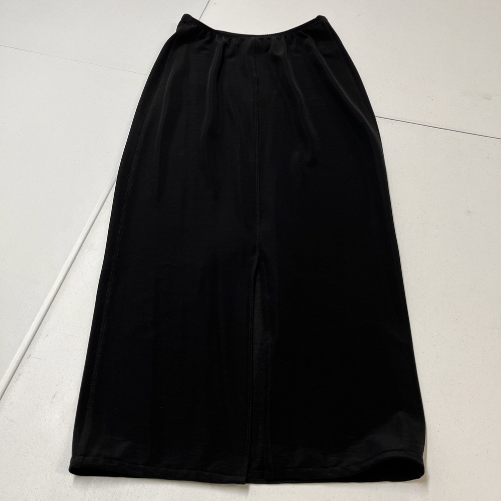 Also Know As Skirt Black Ribbed Jersey Knit Maxi Size M Capsule Minimalist Chic - Picture 6 of 8